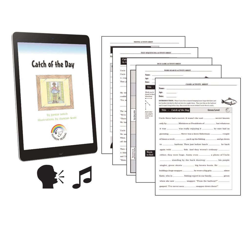 Digital Books & Activities for equiv. Reading Levels in Age: 5-12yrs