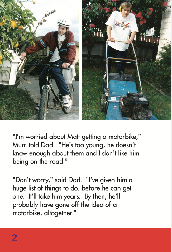 Matt’s Motorbike book by Maria Beard